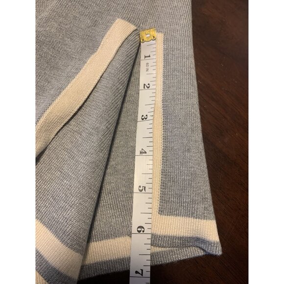 Wide Leg Knit XL Loungewear Casual Cream Gray Pants - Picture 8 of 8